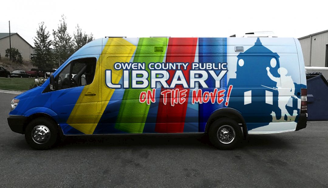 Owen County Public Library bookmobile - On the Move!