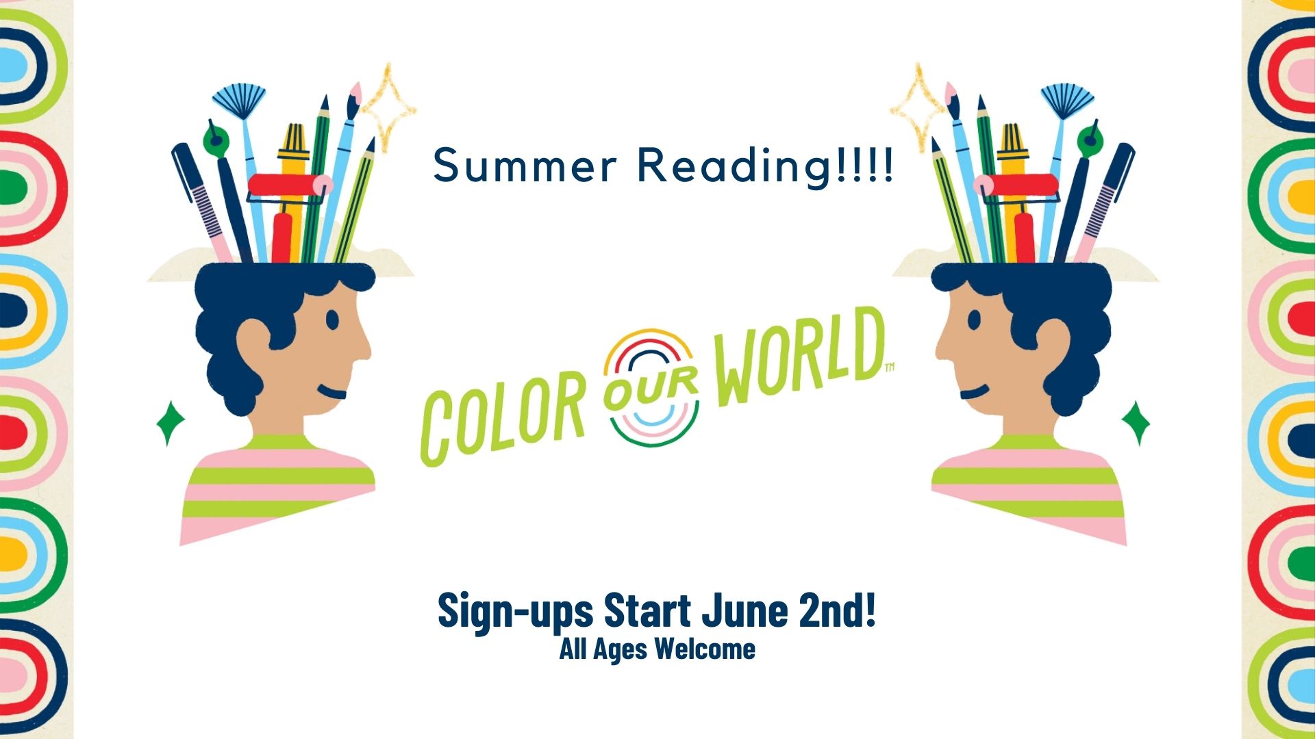 Summer Reading 2025 - Color Our World program flyer